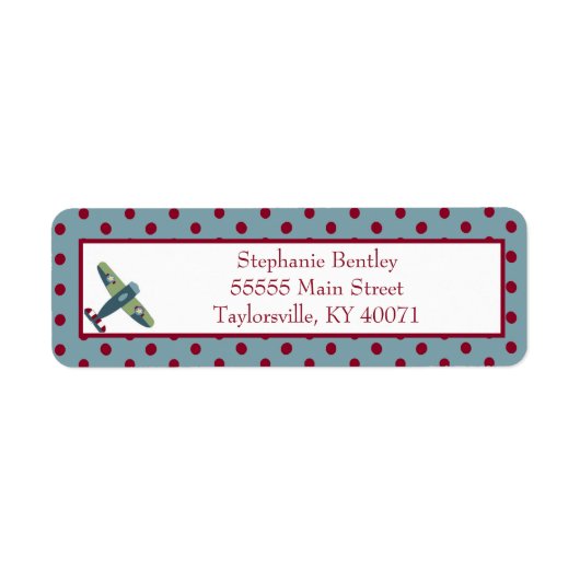 Wings Airplane Return Label (Voorkant)