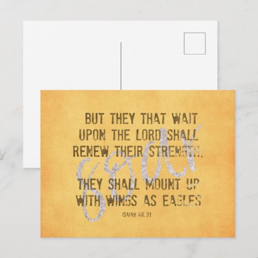 Wings als Manuscript van Eagles KJV Briefkaart (Voorkant / Achterkant)