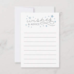 Wings and Advice Star Baby shower Carte de jeu ble