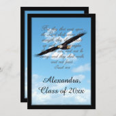 Wings as Eagles Bijbel Verse Christelijk Afstudere Kaart (Voorkant / Achterkant)