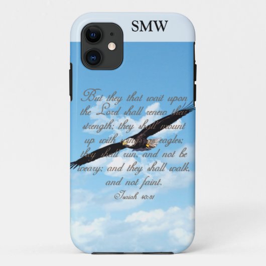 Wings as Eagles, Isaiah 40:31 Christelijke Bijbel Case-Mate iPhone Case (Achterkant)