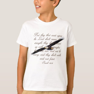 Wings as Eagles, Isaiah 40:31 Christelijke Bijbel T-shirt
