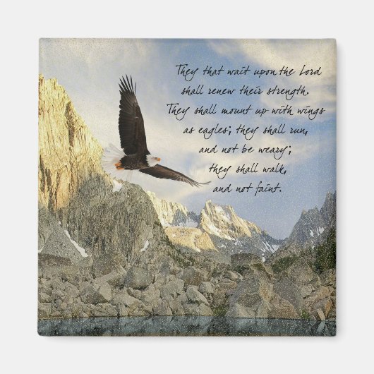 Wings as Eagles Isaiah 40:31 Magneet (Voorkant)