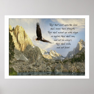 Wings as Eagles Isaiah 40:31 Poster