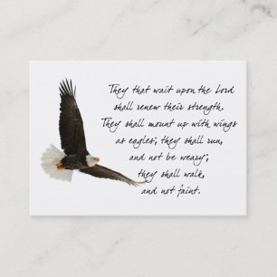 Wings as Eagles Isaiah 40 Inspirerend Custom Visitekaartje