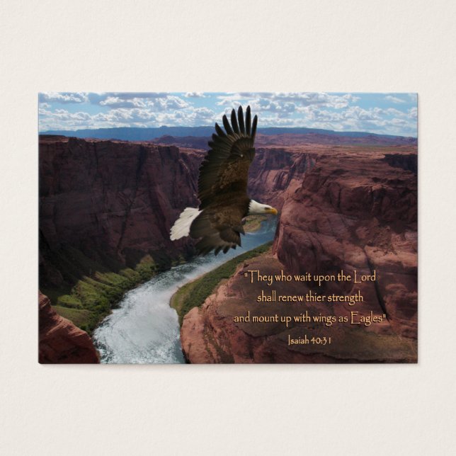 Wings as Eagles Scripture Wallet Cards (Devant)