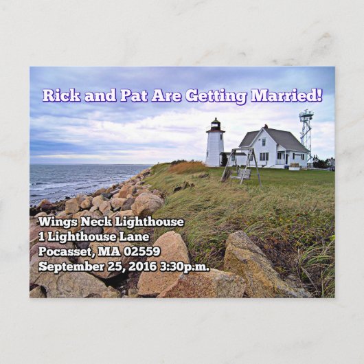 Wings Neck Lighthouse, Massachusetts Briefkaart (Voorkant)