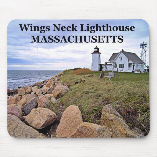 Wings Neck Lighthouse, Massachusetts Mousepad Muismat (Voorkant)