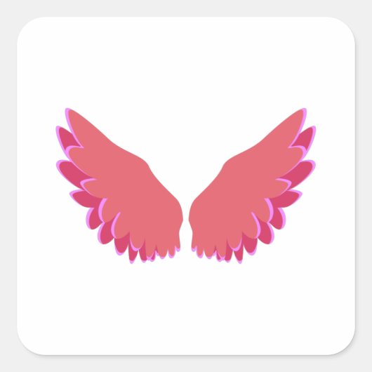 Wings of Angel Vierkante Sticker (Voorkant)