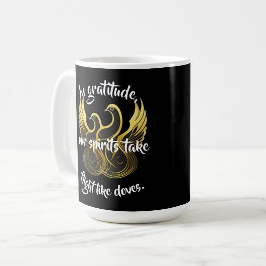 Wings of Appreciation Coffee Mok (Voorkant links)