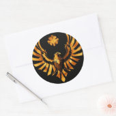 "Wings of Elegance: Golden Eagle Classic Ro Ronde Sticker (Envelop)