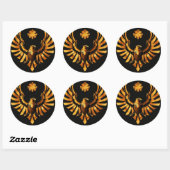 "Wings of Elegance: Golden Eagle Classic Ro Ronde Sticker (Vel)