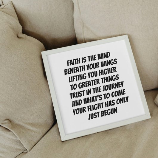 Wings of Faith inspirerend minigedicht Poster