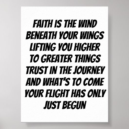 Wings of Faith inspirerend minigedicht Poster (Voorkant)