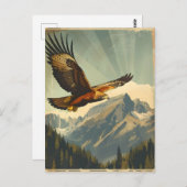 Wings of Glory: vlucht van de Golden Eagle Briefkaart (Voorkant / Achterkant)