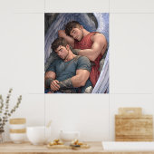 Wings of Harmony - Mannelijk Sprookje Poster (Keuken)