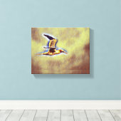 Wings of Harmony: Vogels in de open lucht Canvas Afdruk (Insitu (Houten vloer))