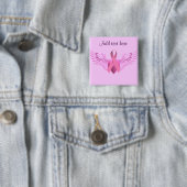 , Wings of Hope_ Vierkante Button 5,1 Cm (In situ)