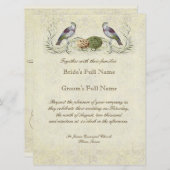 Wings of Love Invitation - Cream Tan Kaart (Voorkant / Achterkant)