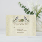 Wings of Love RSVP Response Card - Cream Tan (Staand voorkant)