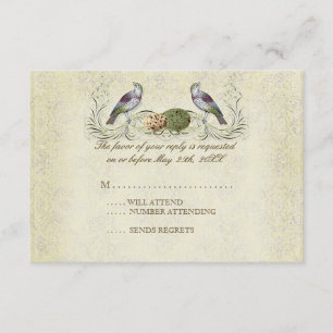 Wings of Love RSVP Response Card - Crème Tan