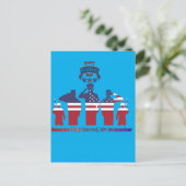 Wings of remembrance azure briefkaart (Staand voorkant)