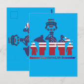 Wings of remembrance azure briefkaart (Voorkant / Achterkant)