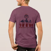 Wings of remembrance maroon Tri-Blend shirt (Achterkant)