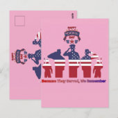 Wings of remembrance pink briefkaart (Voorkant / Achterkant)