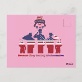 Wings of remembrance pink briefkaart (Achterkant)