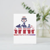 Wings of remembrance white briefkaart (Staand voorkant)