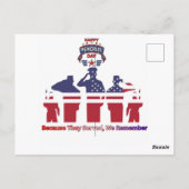 Wings of remembrance white briefkaart (Achterkant)