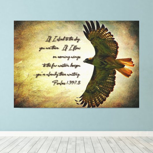 Wings of the Morning Inspirerend Canvas Afdruk (Insitu (Houten vloer))