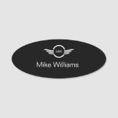 Wings Pilot Monogram Logo Naam Tags (Voorkant)