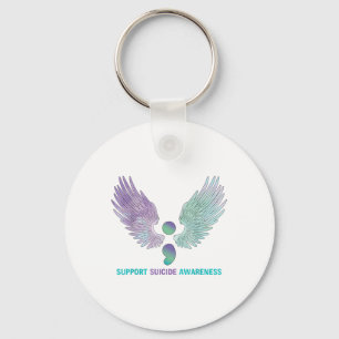 Wings Semicolon Ondersteuning Zelfmoord Bewustzijn Sleutelhanger