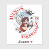 Wings vs Propellers, Cupidon vs Drone, Valentine’s Sticker (Vel)
