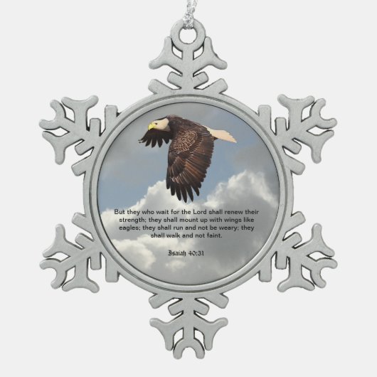 WINGS ZOALS ELLES TIN SNEEUWVLOK ORNAMENT (Voorkant)
