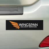 WINGSPAN-bumpersticker (zwart) Bumpersticker (Op auto)