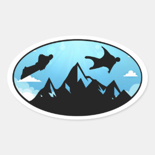 Wingsuit Base Jumping Skydiving Wingfitting Ovale Sticker