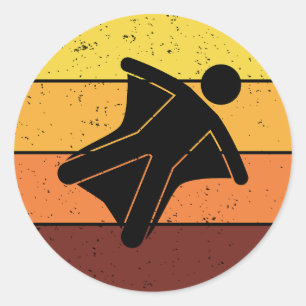 Wingsuit Base Jumping Skydiving Wingfitting Ronde Sticker