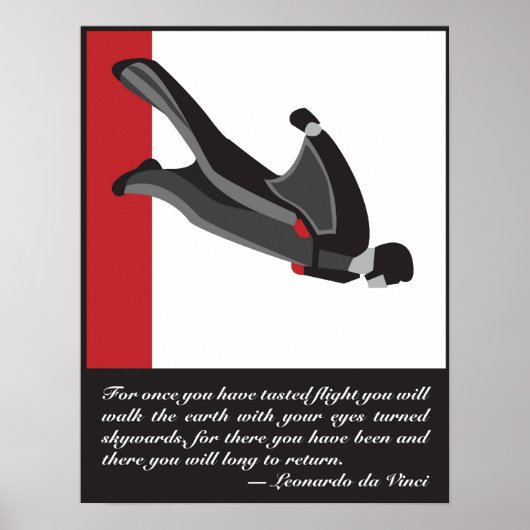 Wingsuit SkyDive Poster (Voorkant)