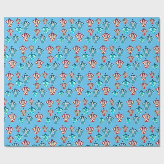 Wingsuit Skydivers Cadeaupapier (Vlak)