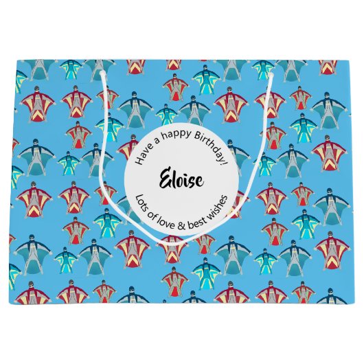 Wingsuit Skydiving Groot Cadeauzakje (Voorkant)