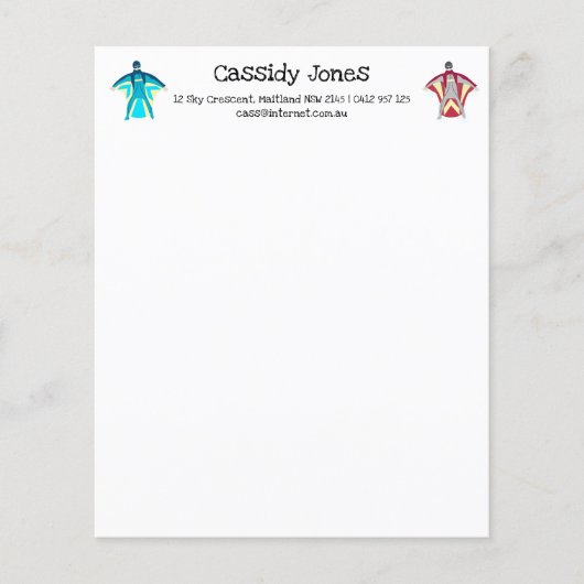 Wingsuit Skydiving Thema (Voorkant)