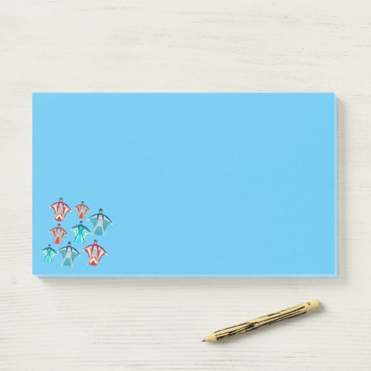 Wingsuit Skydiving Thema Post-it® Notes (Op bureau)