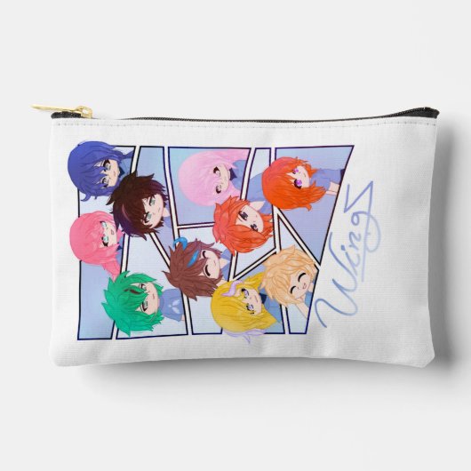 Wingz Multi Character Print Cut Sew Bag Etui (Voorkant)