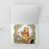 Winie l'Ourson Premier anniversaire Invitation pli (Intérieur)