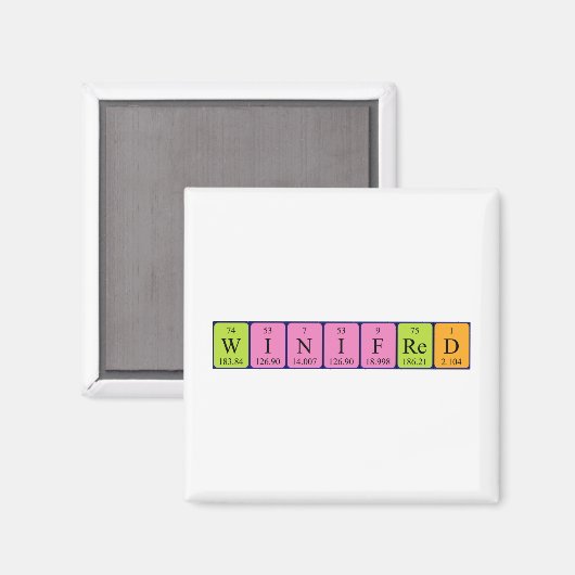 Winifred periodiek table name magnet magneet (Voorkant / Achterkant)