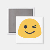 Wink Emoji Magneet (Voorkant / Achterkant)