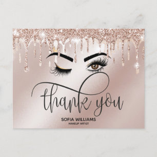 Wink Mooi Bruin Oog met Gouden Kroon Briefkaart